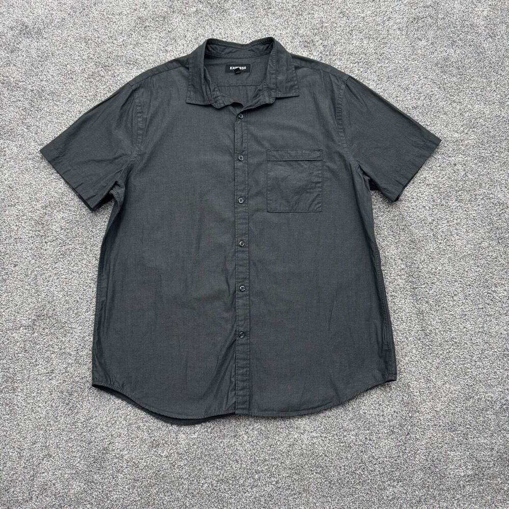 Express Shirt Men XL 17 17.5 Button Up Minimalist Office Streetwear Modern Urban